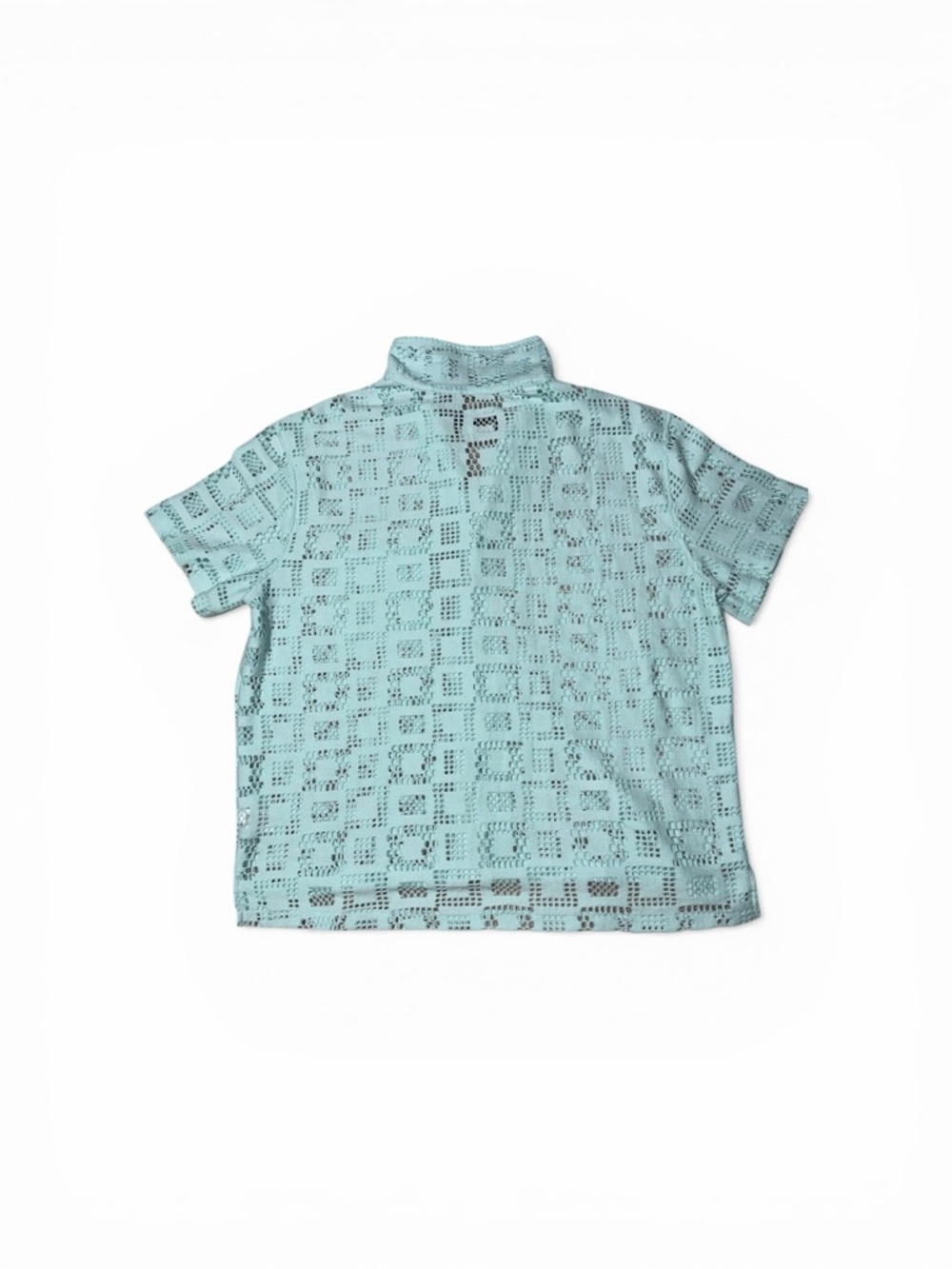 Original Use Light Blue Crochet Swim Coverup